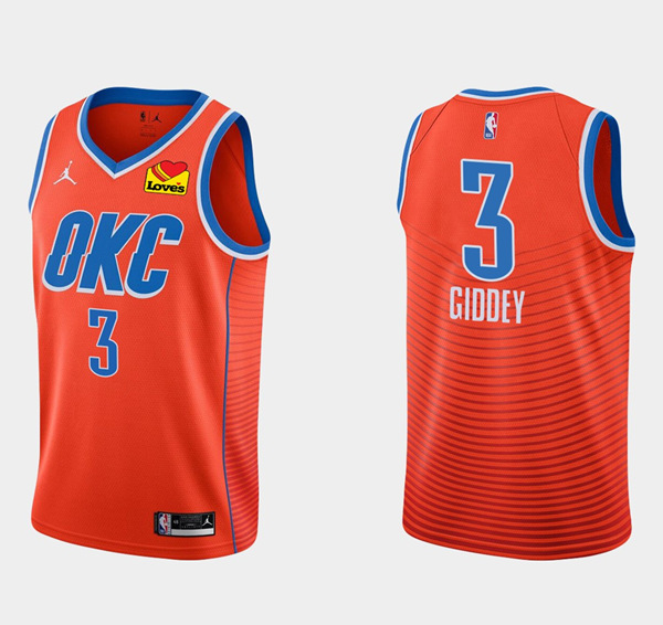 Men's Oklahoma City Thunder #3 Chris Paul Orange Stitched NBA Jersey